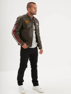 Gasly - Blouson cuir motard