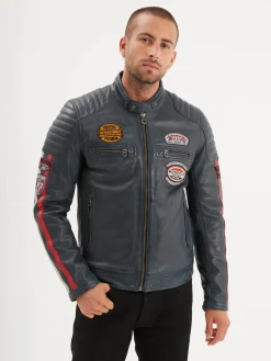 Gasly - Blouson cuir motard