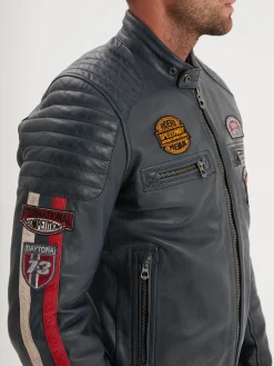 Gasly - Blouson cuir motard
