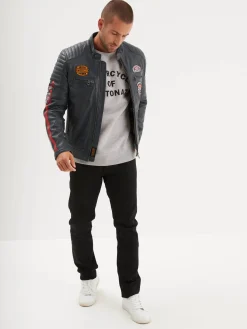 Gasly - Blouson cuir motard
