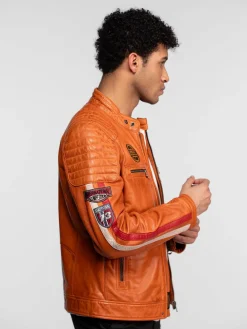 Gasly - Blouson cuir motard