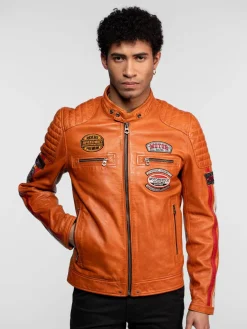 Gasly - Blouson cuir motard