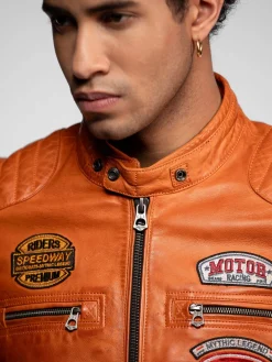 Gasly - Blouson cuir motard