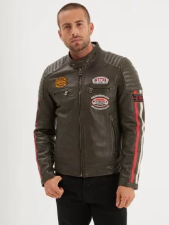 Gasly - Blouson cuir motard