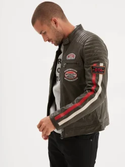 Gasly - Blouson cuir motard
