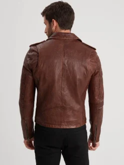 Golberg - Blouson biker cuir homme