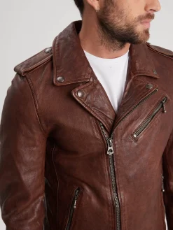 Golberg - Blouson biker cuir homme
