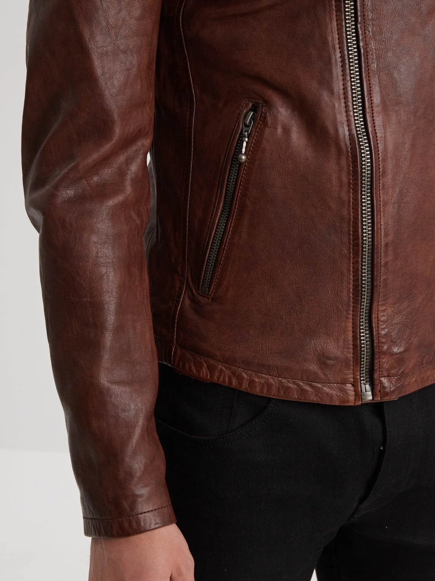 Golberg - Blouson biker cuir homme