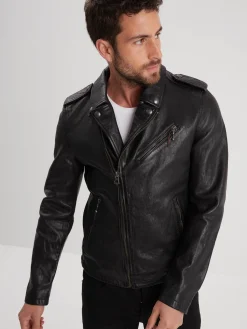Golberg - Blouson biker cuir homme