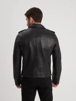 Golberg - Blouson biker cuir homme