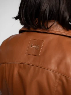 Haven - Blouson biker cuir femme