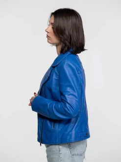 Haven - Blouson biker cuir femme