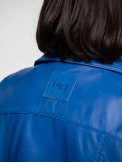 Haven - Blouson biker cuir femme