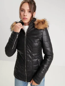Helena - Doudoune cuir femme