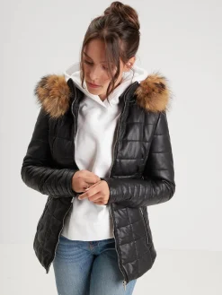 Helena - Doudoune cuir femme