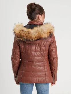 Helena - Doudoune cuir femme