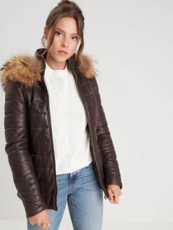Helena - Doudoune cuir femme