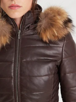 Helena - Doudoune cuir femme