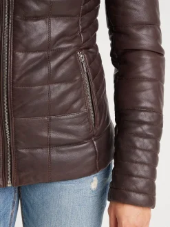 Helena - Doudoune cuir femme
