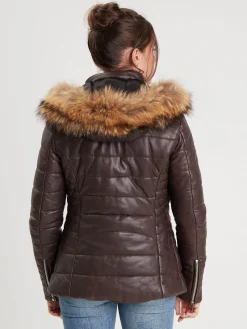 Helena - Doudoune cuir femme