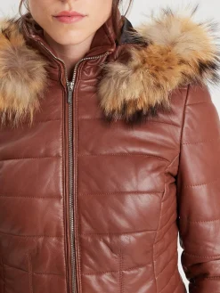 Helena - Doudoune cuir femme