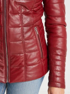 Helena fur - Doudoune cuir femme