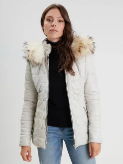 Helena fur - Doudoune cuir femme