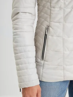 Helena fur - Doudoune cuir femme