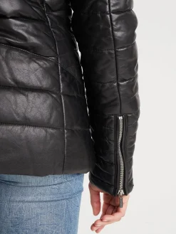 Helena fur - Doudoune cuir femme