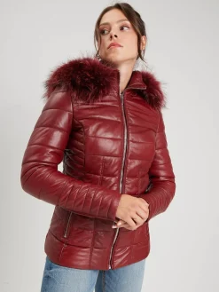 Helena fur - Doudoune cuir femme