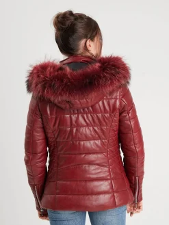 Helena fur - Doudoune cuir femme
