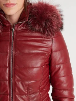 Helena fur - Doudoune cuir femme
