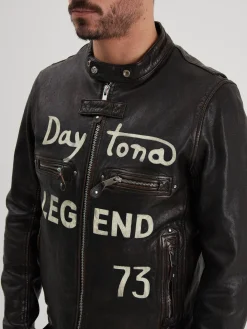 Houghton - Blouson cuir vintage homme