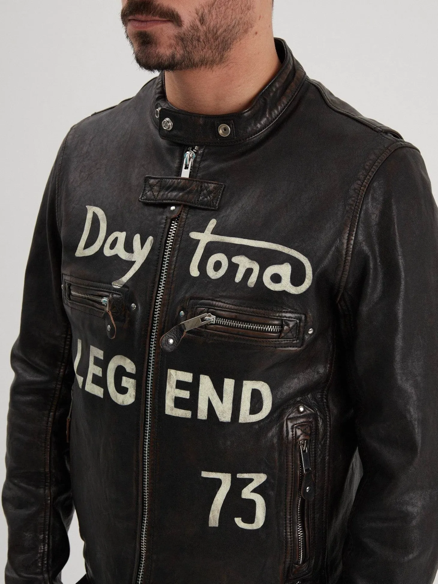 Houghton - Blouson cuir vintage homme