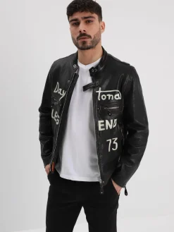Houghton - Blouson cuir vintage homme