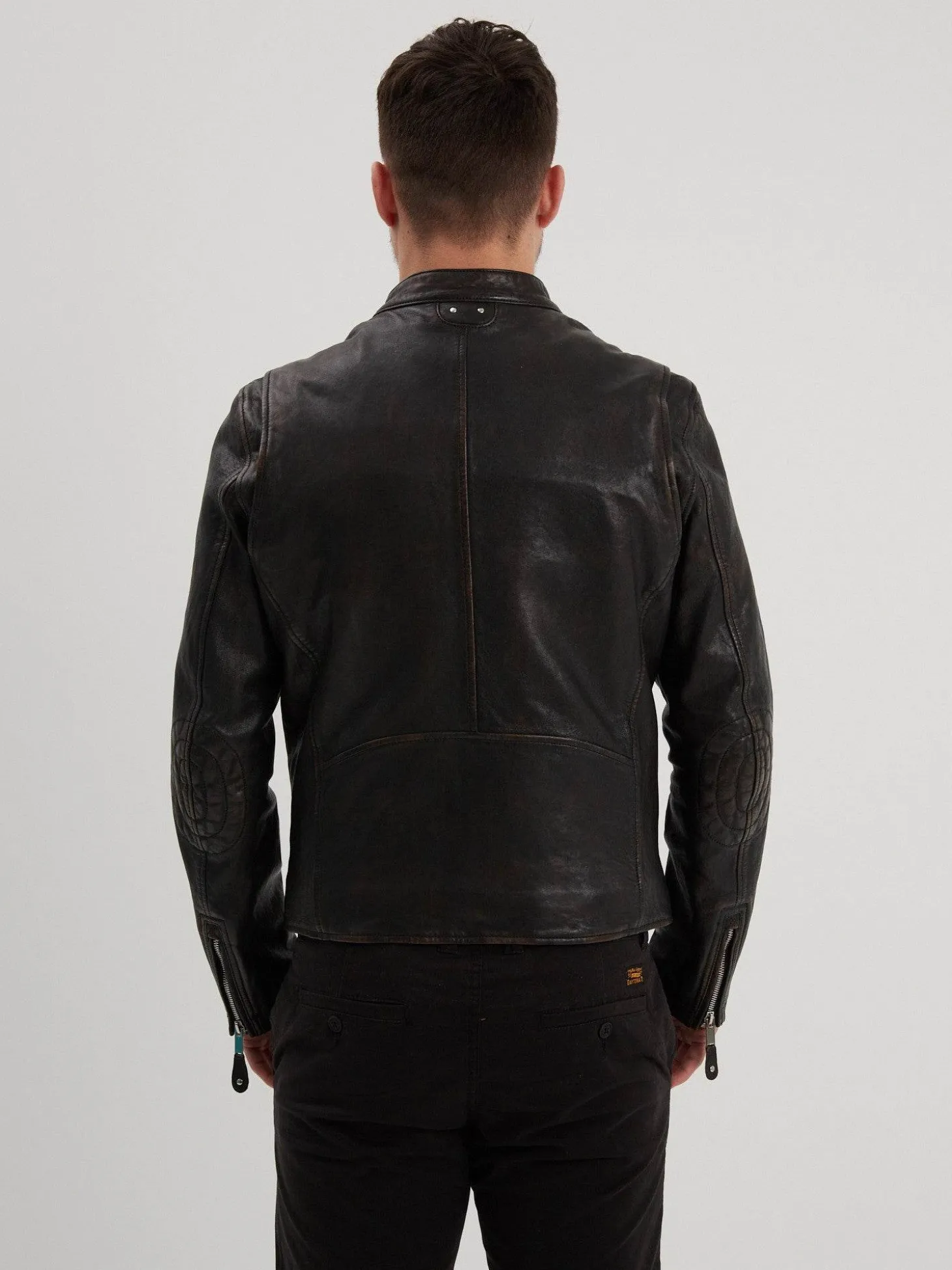 Houghton - Blouson cuir vintage homme