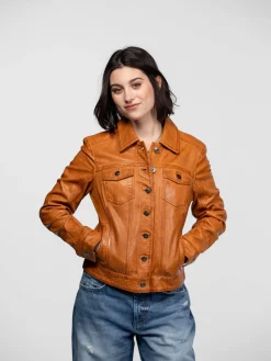 Janila - Blouson cuir femme