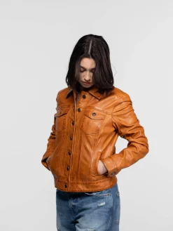 Janila - Blouson cuir femme