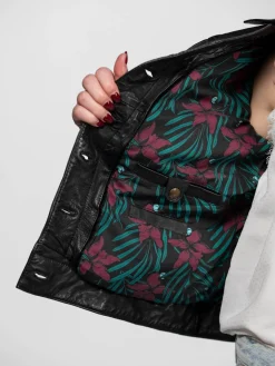 Janila - Blouson cuir femme