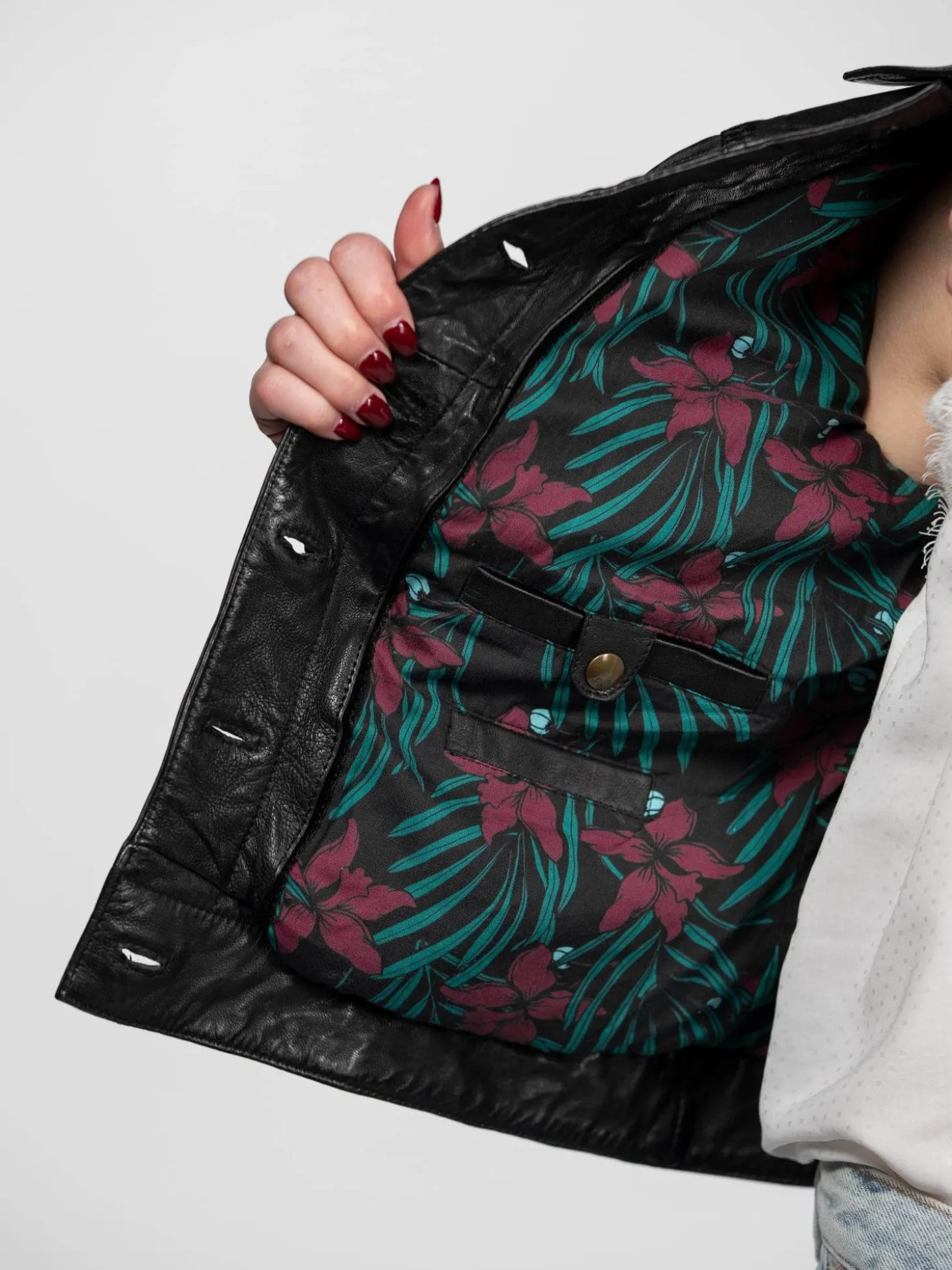 Janila - Blouson cuir femme