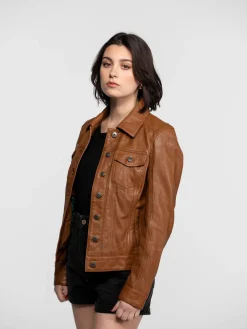 Janila - Blouson cuir femme