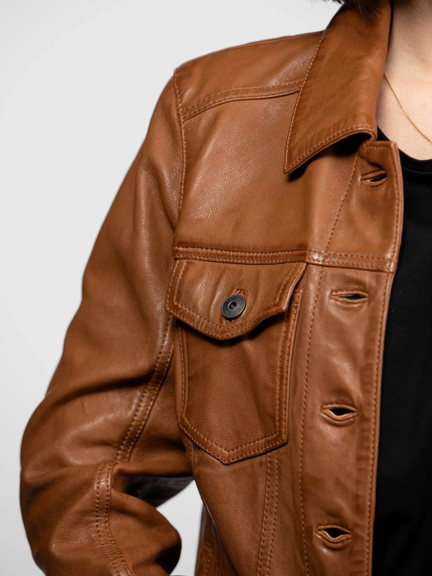 Janila - Blouson cuir femme