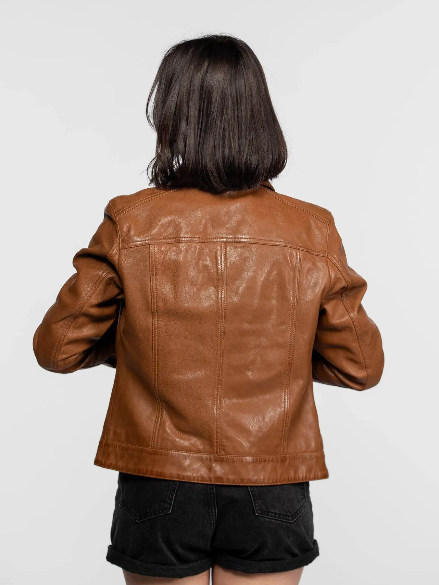 Janila - Blouson cuir femme