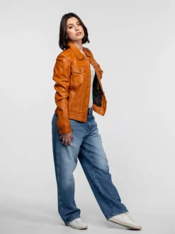 Janila - Blouson cuir femme
