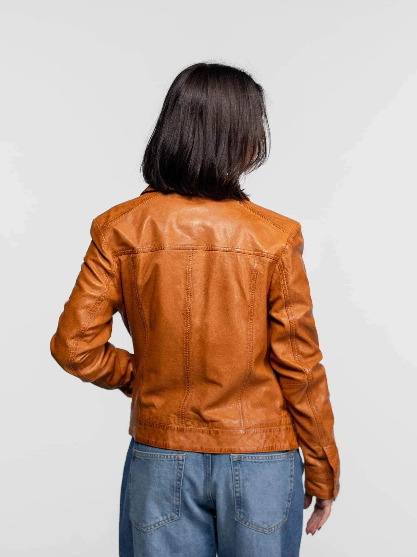 Janila - Blouson cuir femme