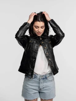 Janila - Blouson cuir femme