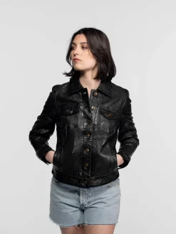 Janila - Blouson cuir femme