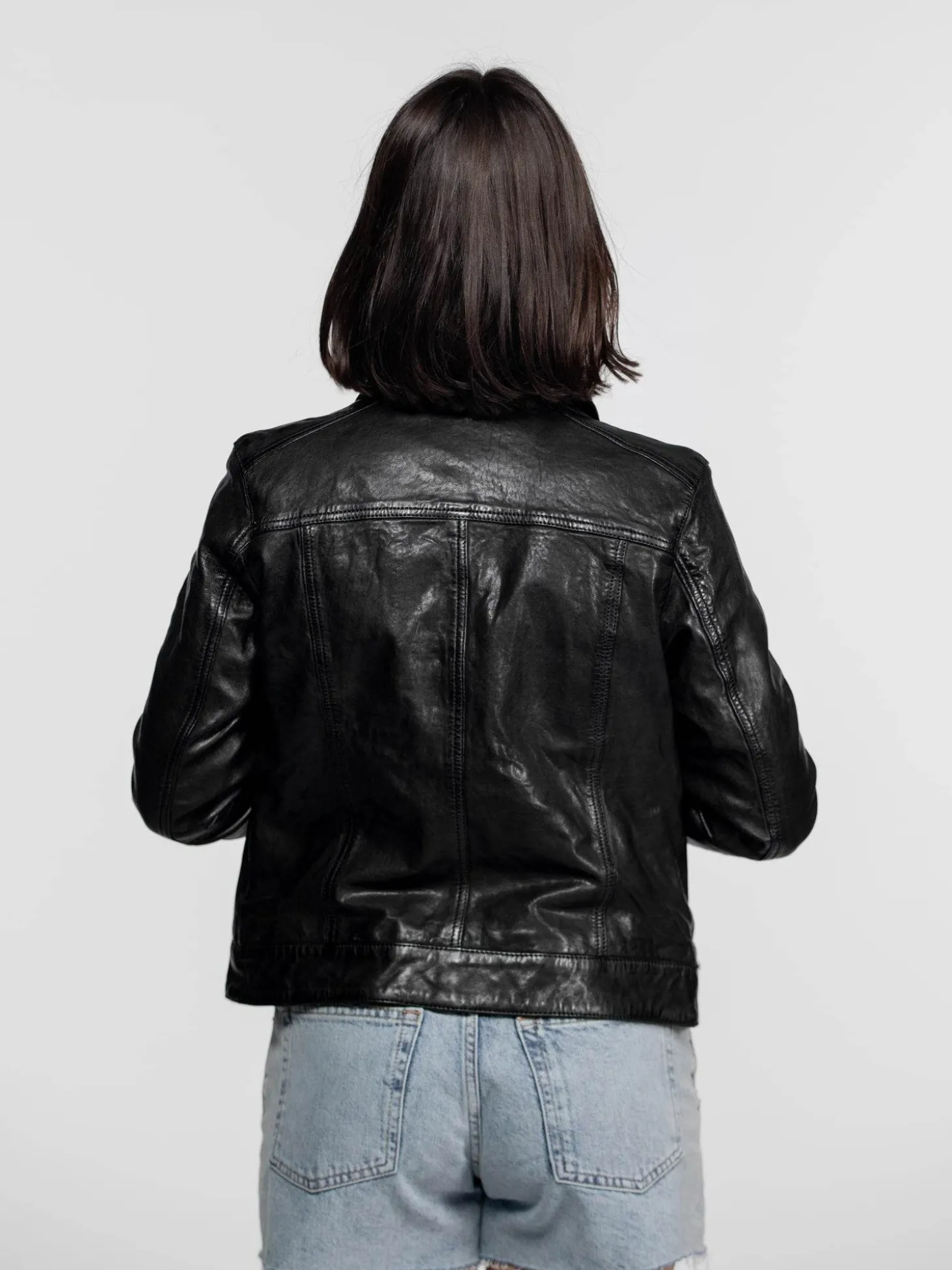 Janila - Blouson cuir femme