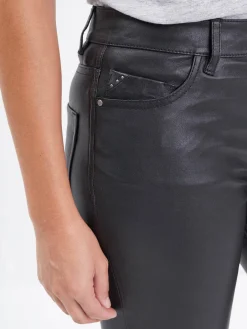 Jiny - Pantalon slim cuir femme