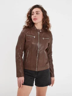 Jolya - Blouson cuir femme